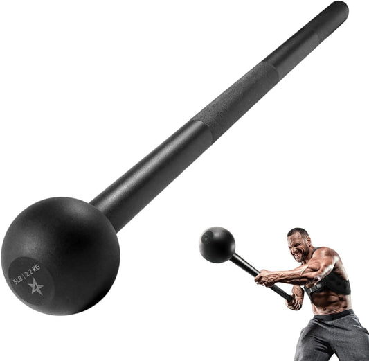 Yes4All Steel Mace Bell for Strength Training - Support Full Body, Muscles, Shoulder, Grips & Forearms Workouts to Rehabilitation, Stretching 5, 7, 10, 15, 20, 25, 30Lb for Woman & Man